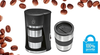 Ātrai kafijas pagatavošanai! Divi vienā: Bomann mini kafijas automāts 1 kafijas krūzes pagatavošanai + termokrūze – 40%