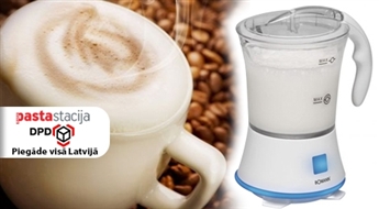 Izcilai latte kafijai un gardiem kakao vai cappuccino dzērieniem! Ietilpīgais BOMANN piena putotājs (500 ml) – 50%
