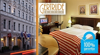 Romantiska atpūta jaunajā viesnīcā Gertrude Hotel: nakšņošana + dzirkstošais vīns numuriņā + bagātīgas brokastis līdz - 47%