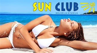 Nelaid prom vasaru! SUN CLUB solārija abonements Ls 20 vērtībā - 50%