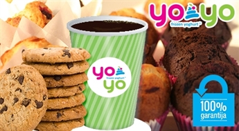 Jebkurš karstais dzēriens + cepums vai XL mafins kafejnīcā YoYo Frozen Yoghurt - 34% Sasildies garšīgi!