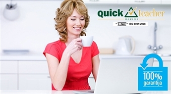 QUICK TEACHER valodu apguves datorprogrammas lejupielādes versija + aplikācija Android, iPhone vai iPad līdz -85%