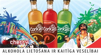 Английский ликер Corky's - со вкусом карамели, ириса или яблока в MEGO -38%