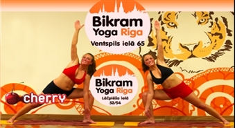 Bikram jogas starta komplekts nedēļai vai mēnesim, atverot jauno studiju Ventspils ielā 65, līdz -45%