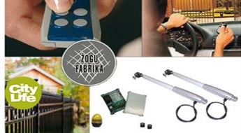 ŽOGU FABRIKA: автоматика для двустворчатых ворот с пультом управления – 36%