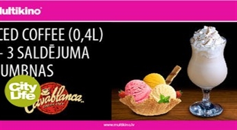 Ledus kafija + Nestle saldējums kafejnīcā CavaBlanca (Multikino) - 42%