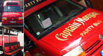 Vēlies neaizmirstamu tusiņu? Captain Morgan Party Bus ar 50% atlaidi!
