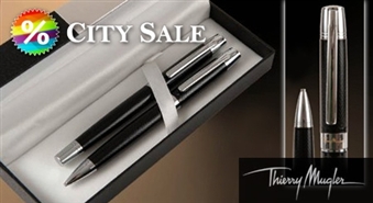Stilīgi! Thierry Mugler dizaina rakstāmlietu komplekts no SL Outlet ar 50% atlaidi!