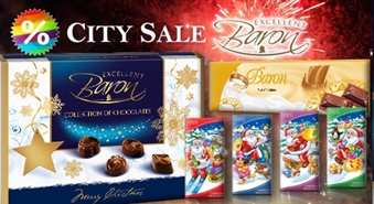 Gabaliņš laimes gaidāmajos svētkos! Komplekts: 1 piena šokolādes tāfelīte „Baron” (50g)+ konfekšu paka „Merry Christmas” (115g)+ 1 lielā piena šokolādes tāfelīte „Baron” (300g) ar 56% atlaidi!