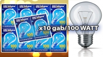 Целая упаковка ламп накаливания ISKRA (10 штук), 100 WAT, только за Ls 2.49!