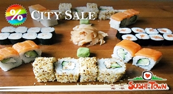 SUSHI no "Sushi Town"! Tikai šo sestdien! Suši komplekts (32 gab.) ar 50 % atlaidi!
