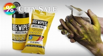 Īpaši spēcīgas iedarbības tīrīšanas salvetes BIG WIPES INDUSTRIAL ar 50 – 55 % atlaidi!