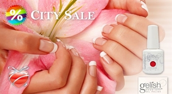 Augstas kvalitātes manikīrs ar Gelish nagu lakas pārklājumu no Miami Beach ar 50% atlaidi!