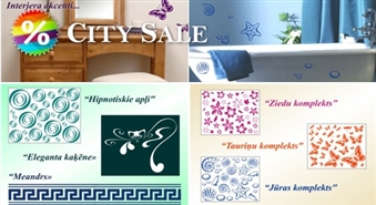 Radošai pieejai interjera noformēšanā! Dekoratīvo vinila uzlīmju komplekts ar 50% atlaidi!