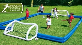 Piepūšams futbola laukums ar vārtiem! Sarīkojiet kārtīgus futbola mačus!