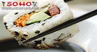 Īsti japāņu suši restorānā "SOHO"! Izbaudi austrumu restorāna gaisotni un garšu -50%!