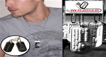 Esi oriģināls ar neatkārtojamu DOG TAG žetonu! Tā ir Tava individuālā atšķirības zīme ar stilu!