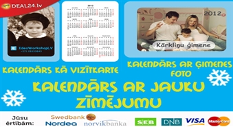 Sirsnīga dāvana! 10 KABATAS KALENDĀRĪŠU KOMPLEKTS ar individuālu dizainu. Esi saviem mīļajiem blakus visa gada garumā!