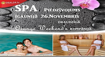 Pasakains vienas dienas SPA piedzīvojums Igaunijā Orange Weekend’s pasākumā. Izklaide, atpūta, relaksācija un laiks sev! Brīnišķīga sestdiena - 26.novembris!