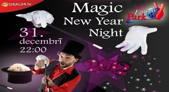 Ieejas biļete uz Magic New Year Night. Dzīvā mūzika, gardi ēdieni, burvju triki, salūts un vēl... Sagaidi Jauno gadu jautri!