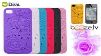 3D Rose: oriģināli iPhone 4 un 4s vāciņi ar ziedu dizainu.