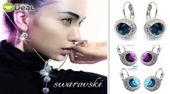 MOON RIVER: klasiski skaisti un eleganti auskari ar Swarovski kristāliem.