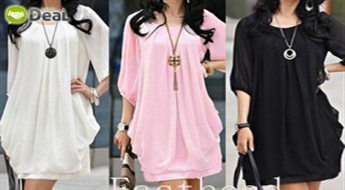 Mini Dress: šifona kleitiņa ar pusgarām piedurknēm. Stils un elegance gan svētkos, gan ikdienā.
