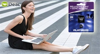 Больше места! Объемная карта памяти 6 GB PLATINUM micro-SDHC + SD-адаптер