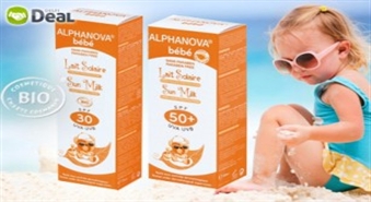 БИОмолочко без парабенов для защиты детей от солнца ALPHANOVA® bébé SPF 30 (75ml) или SPF 50+(50ml)