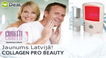 Jaunums Latvijā! Kolagēna portatīvā iekārta sejas un dekoltē ādas atjaunošanai COLLAGEN PRO BEAUTY.