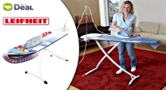 LEIFHEIT standarts. Par 33% vieglāka gludināšana ar gludināmo dēli AirBoard Comfort M Plus.