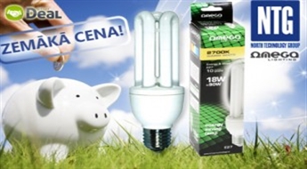 90W=18W: сэкономь 80% энергии и плату за электричество! Экономичная лампочка Omega 18W E27 с ресурсом в 10 000 часов. Возможно, самая низкая цена на рынке