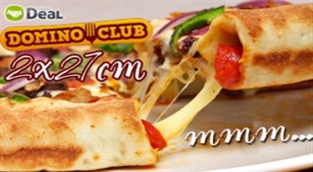 Две любые аппетитные толстые пиццы (27 см) от Domino Club с бесплатной доставкой в центре Риги!