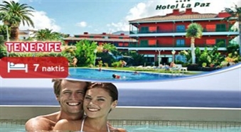 Saulainais piedzīvojums Tenerifē! ALL-INCLUSIVE 4* SPA viesnīca 2 personām uz 7 naktīm!