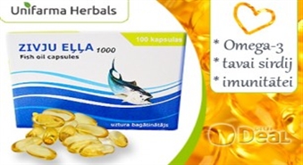 Рыбий жир  Omega3 (100 капсул) от Unifarma Herbals. Крепкое здоровье для всей семьи!
