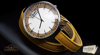 Rokas pulkstenis "Sentella (Golden Shadow)" ar Swarovski™ kristāliem