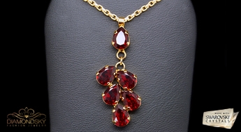 Kulons "Amber II (Siam)" ar Swarovski™ kristāliem
