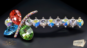 Matu sprādze "Kristāla Spāre" ar Swarovski™ kristāliem