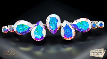 Matu sprādze "Kristāla Kārdinājums (Paradise Shine)" ar Swarovski™ kristāliem