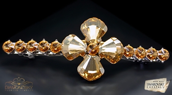 Matu sprādze "Saules Zieds II" ar Swarovski™ kristāliem