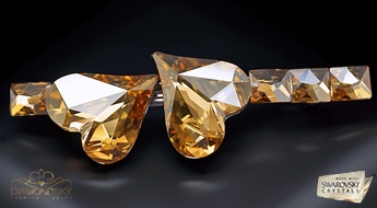 Matu sprādze "Rudens Sirds II" ar Swarovski™ kristāliem