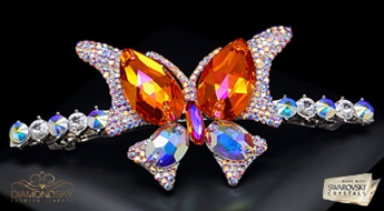 Matu sprādze "Pasaku Naktstauriņš" ar Swarovski™ kristāliem
