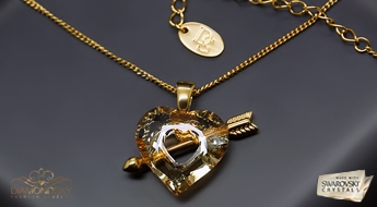 Kulons "Kupidona Bulta" ar Swarovski™ kristāliem