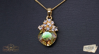 Kulons "Saulainais Dārzs (Luminous Green)" ar Swarovski™ kristāliem