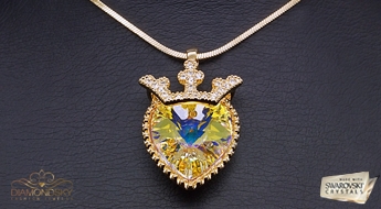 Kulons "Karaliska Sirds" ar Swarovski™ kristāliem