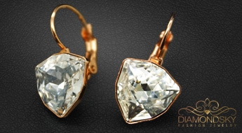Auskari "Bermudu Trīsstūris" ar Swarovski™ kristāliem