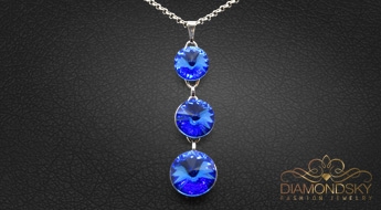 Kulons "Vorteks IV (Sapphire)" ar Swarovski™ kristāliem