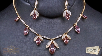 Komplekts "Paradīzes Zieds II" ar Swarovski™ kristāliem
