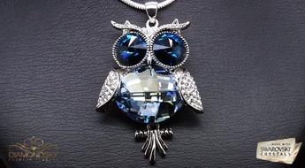 Kulons "Kristāla Pūce" ar Swarovski™ kristāliem