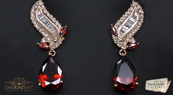 Auskari "Kristāla Vilnis" ar Swarovski™ kristāliem